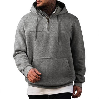 Herren Kapuzenpullover Mit Reißverschluss Und Taschen - BerlinGlamour