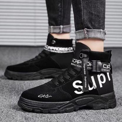 Damen Sneaker High-Top Knöchelriemen Verstellbar Trendy Damenmode