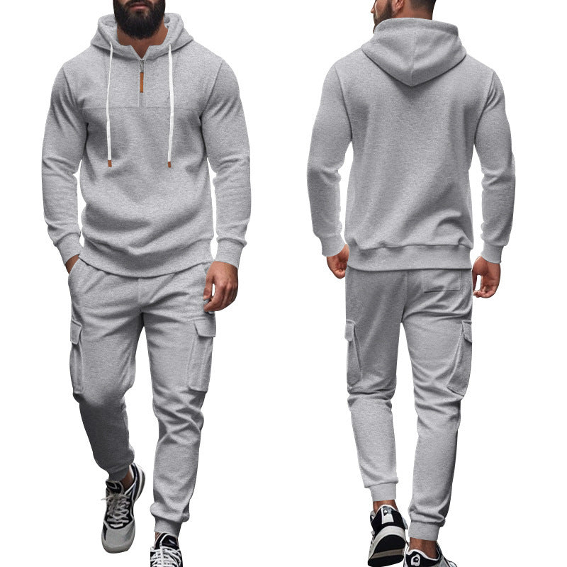 Herren Kapuzenanzug Sportlich Modern Mit Taschen