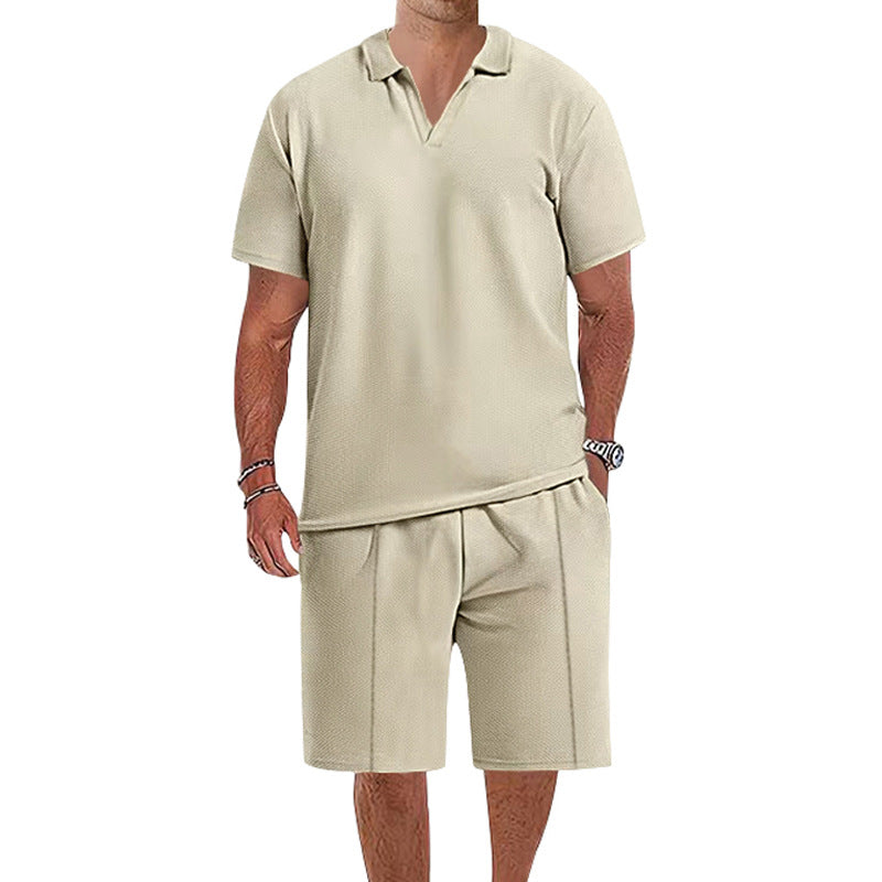 Herren Sportset Kurzarm Poloshirt und Shorts atmungsaktiv