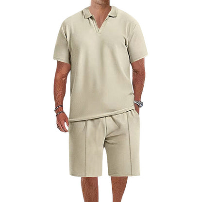 Herren Sportset Kurzarm Poloshirt und Shorts atmungsaktiv