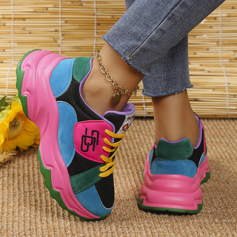 Damen Sneaker Sportlich Komfortabel Farbenfroh