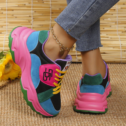 Damen Sneaker Sportlich Komfortabel Farbenfroh