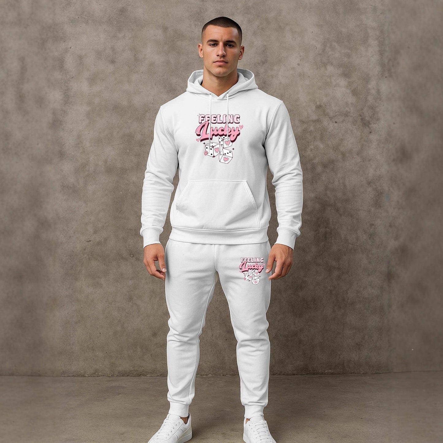 Herren Sport Set Hoodie Jogginghose Grau Komfort