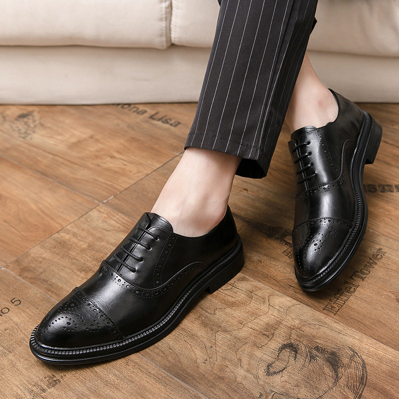 Damen Brogues Leder Schuhe Klassisch Elegantes Design