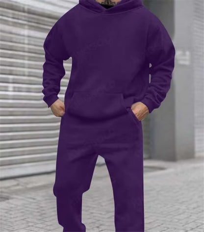 Bequemer Herren Freizeitanzug Oversized mit Kängurutasche