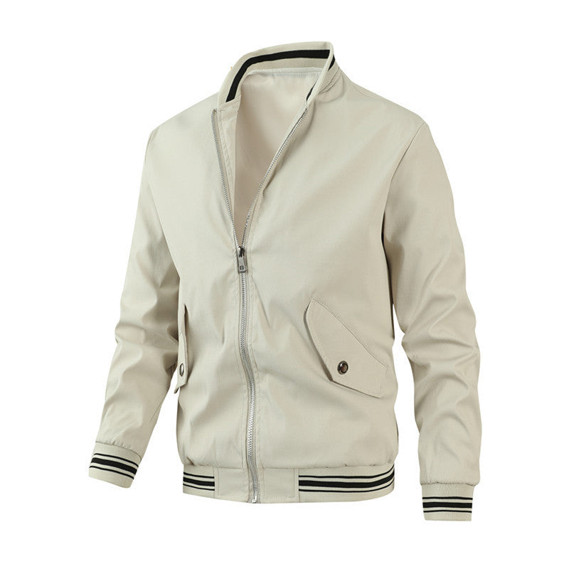Herren Freizeitjacke Moderner Kragen Stylish Schwarz