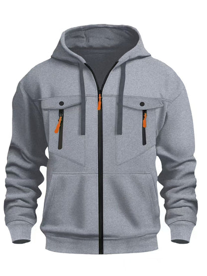 Herren Outdoorjacke Wasserdicht mit Reißverschlusstaschen