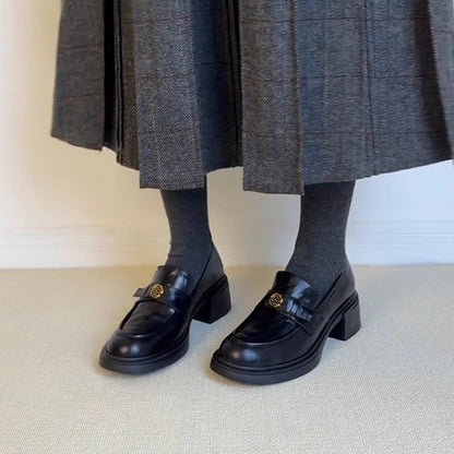 Damen Slipper Elegante Blockabsatz Riemenverschluss Komfort