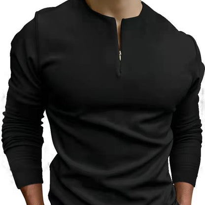 Herren Sweatshirt Langarm Modern Stehkragen Reißverschluss
