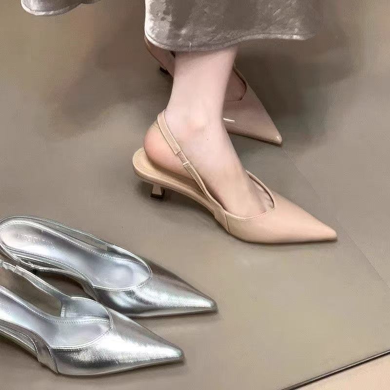 Damen Sling Pumps Elegante Spitze Atmungsaktiv