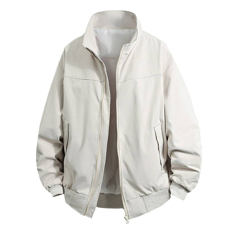 Herren Übergangsjacke Mit Kragen Reißverschlusstaschen Modern