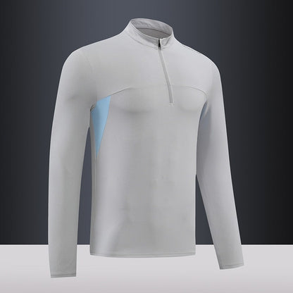 Herren Thermoshirt Funktionsshirt Stehkragen Reißverschluss Sportlich