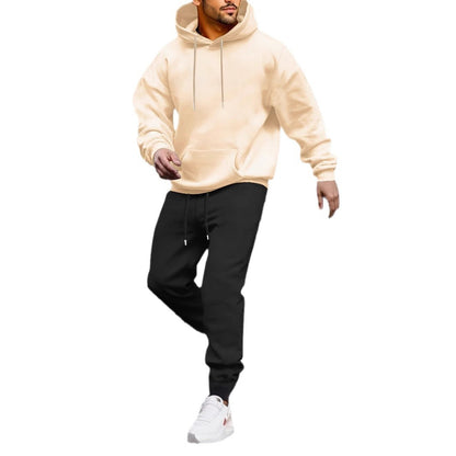 Herren Sportanzug Kapuzenjacke mit Taschen und verstellbarem Bund