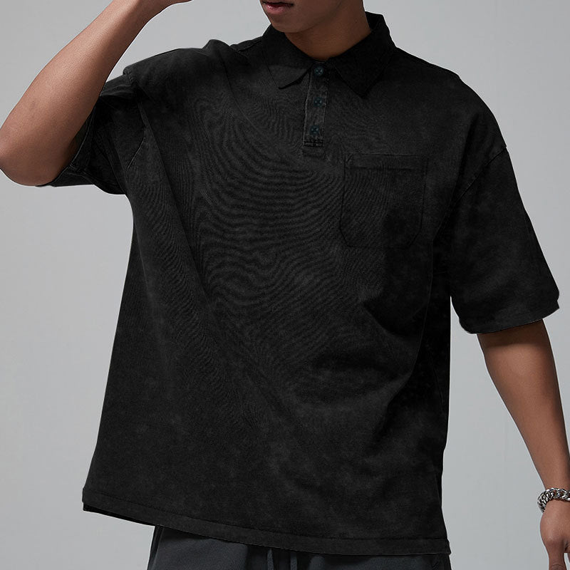 Herren Poloshirt lässig mit Brusttasche Modern Style