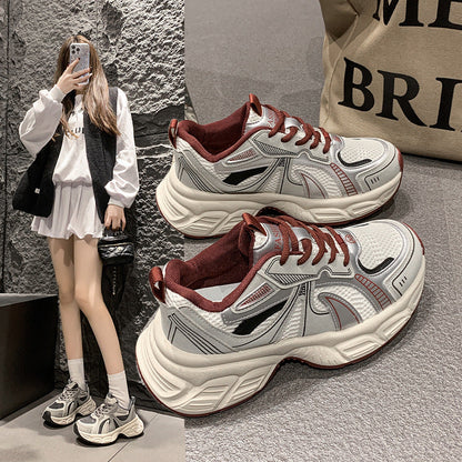 Damen Sneaker Atmungsaktiv Chunky Bequem Sportlich