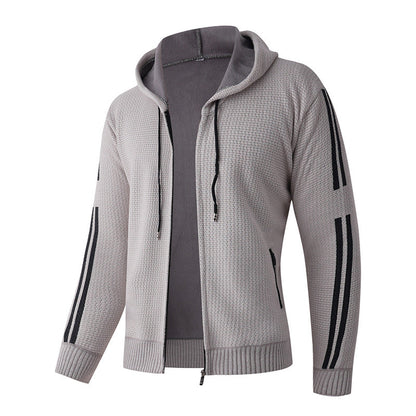 Herren Kapuzenjacke Sportlich Warm mit Weichfutter