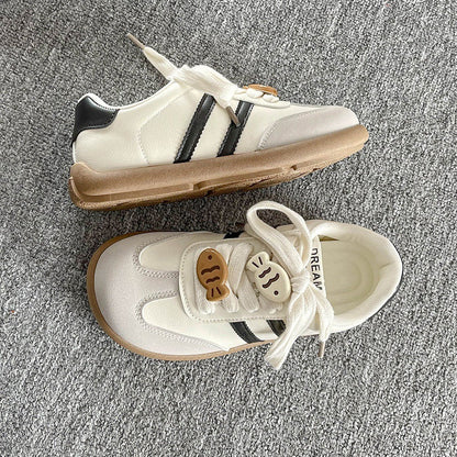 Damen Sneaker Lustig Tiermotiv Klettverschluss