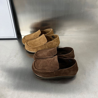 Damen Mokassins Wildleder Bequem Elastisch Komfortschuhe