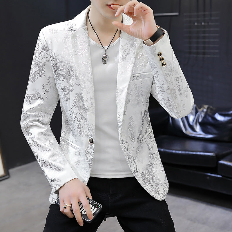 Herren Blazer Elegant Smoking Anzug Blazer mit Muster - BerlinGlamour