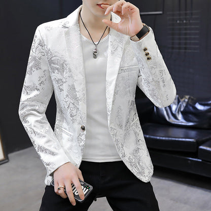 Herren Blazer Elegant Smoking Anzug Blazer mit Muster - BerlinGlamour