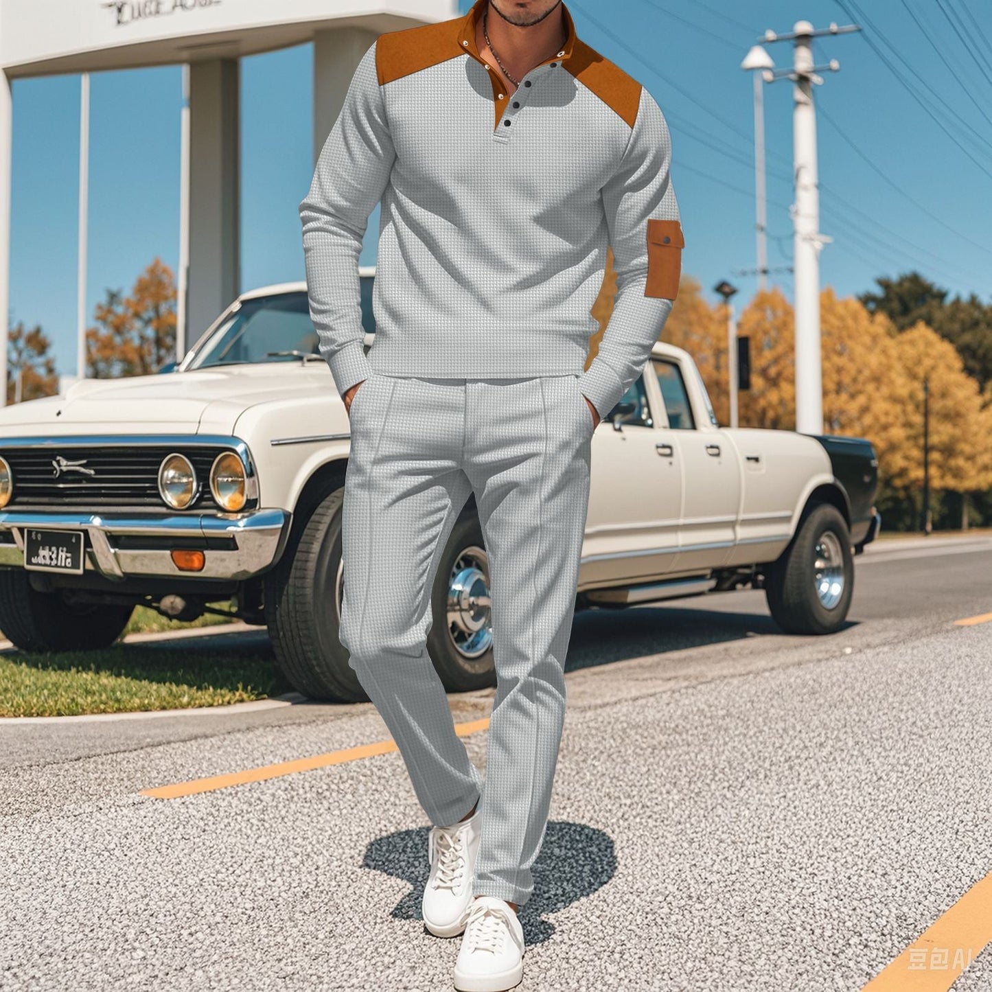 Herren Sportset Funktionell Strukturiert Modern