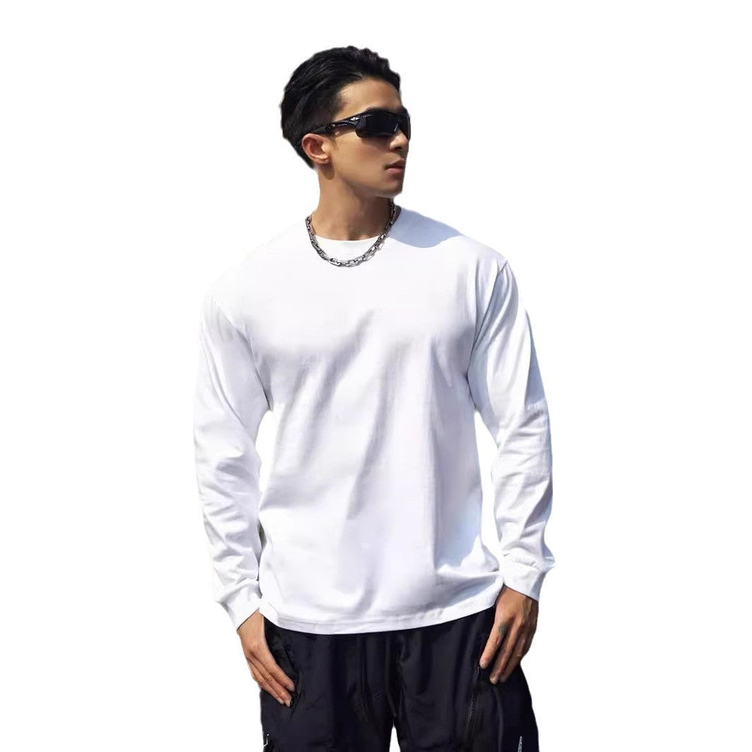 Herren Langarmshirt atmungsaktiv Hochwertig Baumwolle Casual