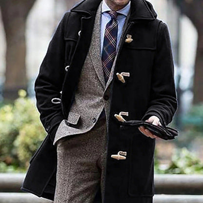 Herren Dufflecoat Eleganter Mantel Hochwertig Traditionell