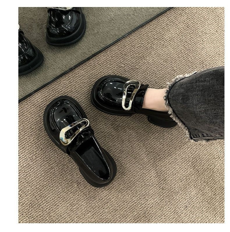 Damen Slipper Komfortabel Glänzende Schnalle Weich