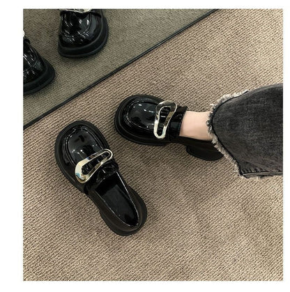 Damen Slipper Komfortabel Glänzende Schnalle Weich