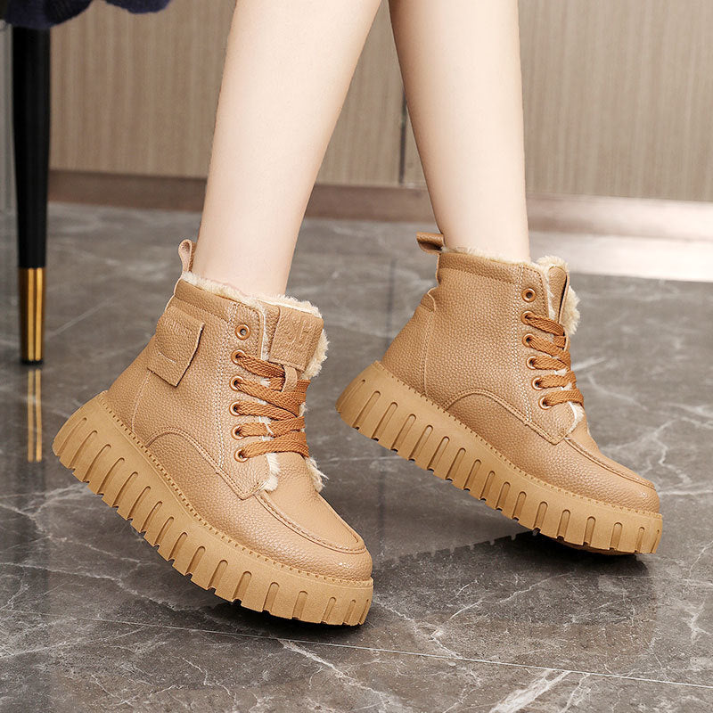 Damen Winterstiefel Kunstfell Rutschfest Elegant