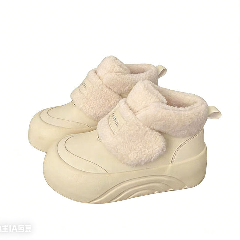 Damen Winterstiefel Flauschig Hochplateau Warm