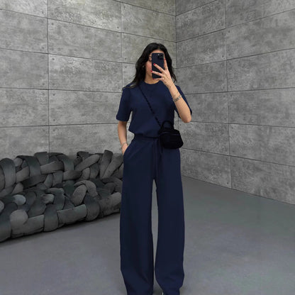 Damen Jumpsuit Weites Bein Stilvoll Komfortabel