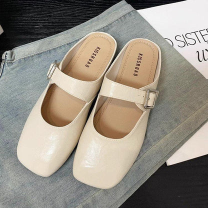 Damen Schuhe Mary Jane Bequem Verstellbarer Riemen - BerlinGlamour