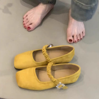 Damen Mokassins mit Riemchen und Steinen schwarz - BerlinGlamour