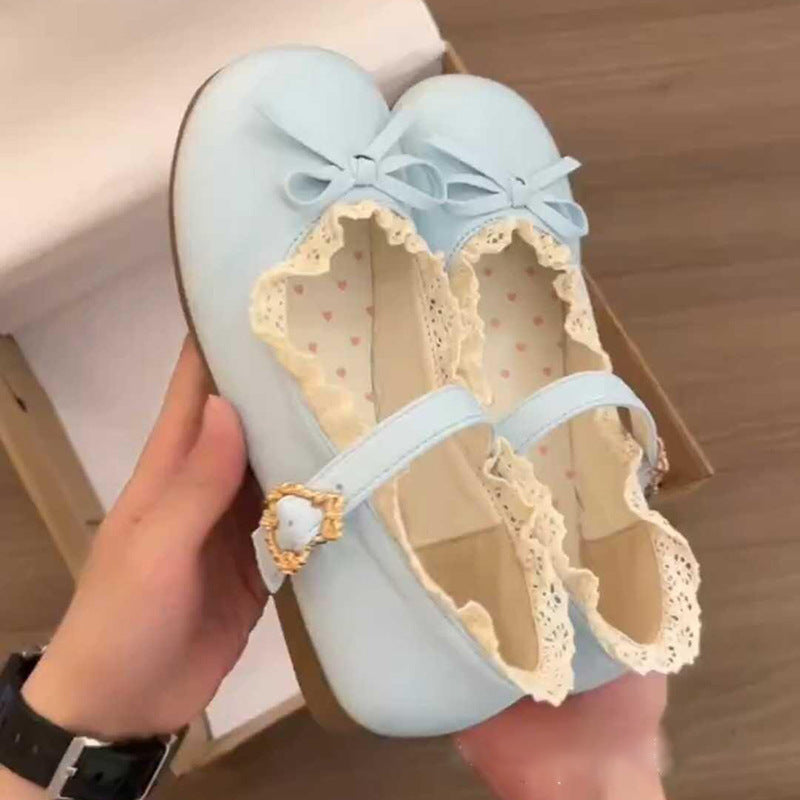 Damen Ballerina Schuhe Bequem Elegante Riemen
