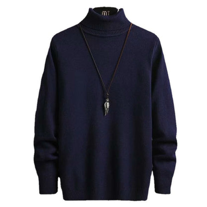 Herren Rollkragenpullover Weich Wolle Bequem
