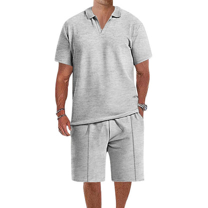 Herren Sportset Kurzarm Poloshirt und Shorts atmungsaktiv