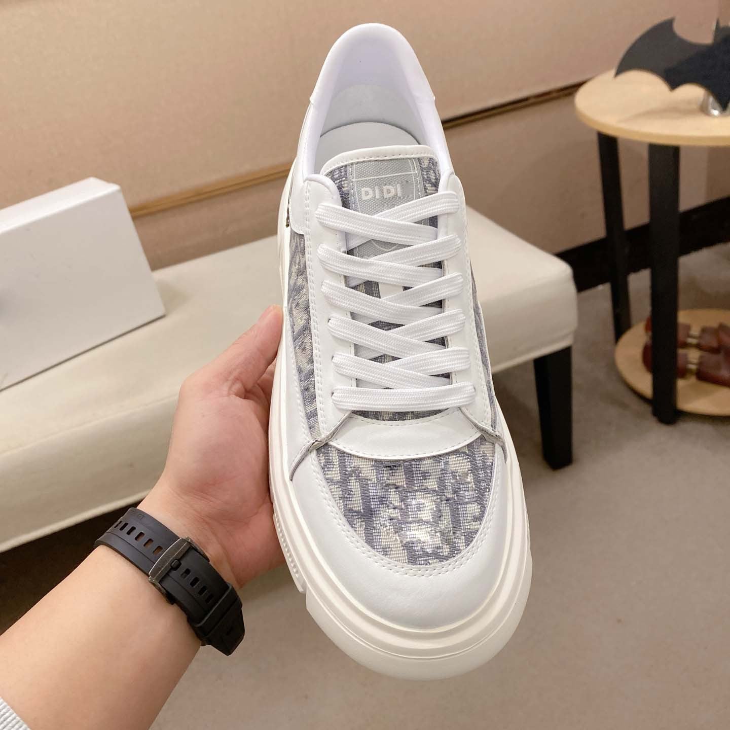 Damen Sneaker Modisch Textil Design Schnüren - BerlinGlamour