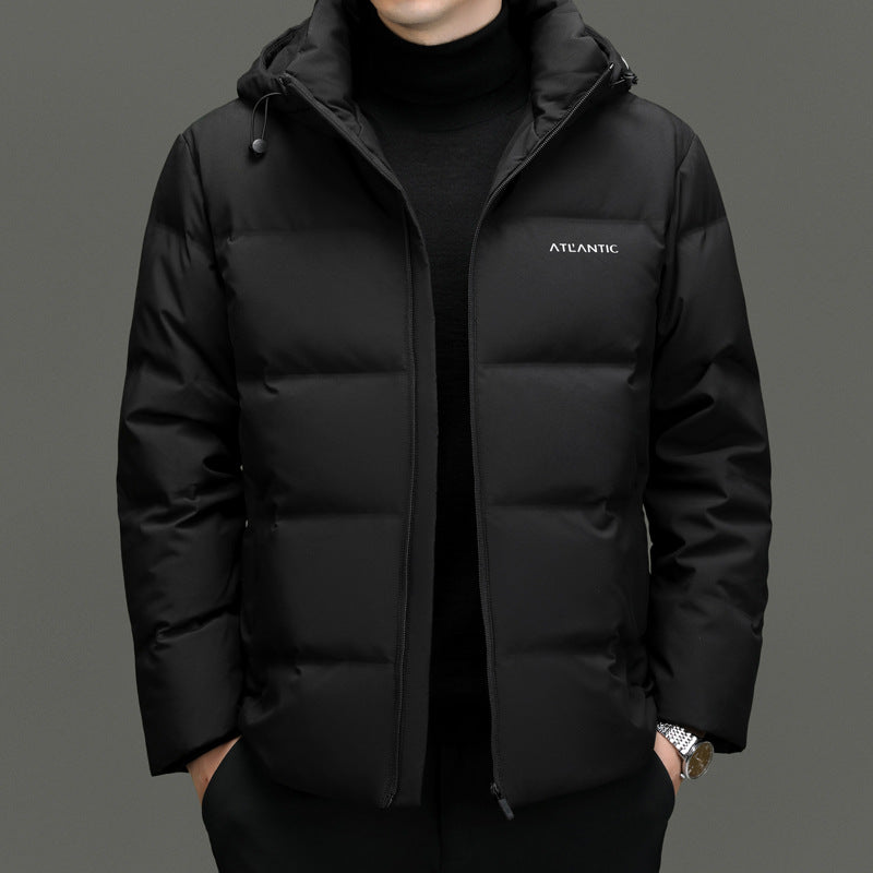Herren Steppjacke Warm Isoliert mit Kapuze Modern