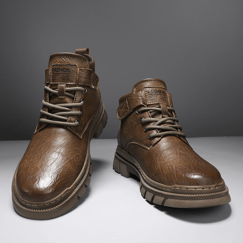 Damen Winterstiefeletten Leder Warm Komfortabel