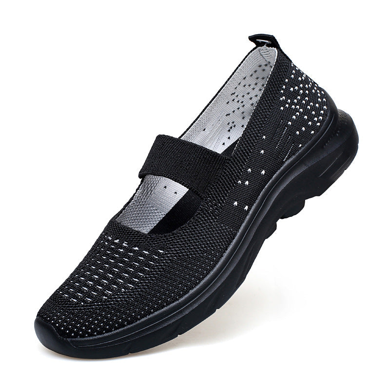 Damen Sneaker Bequem Slip On mit Riemen Polster