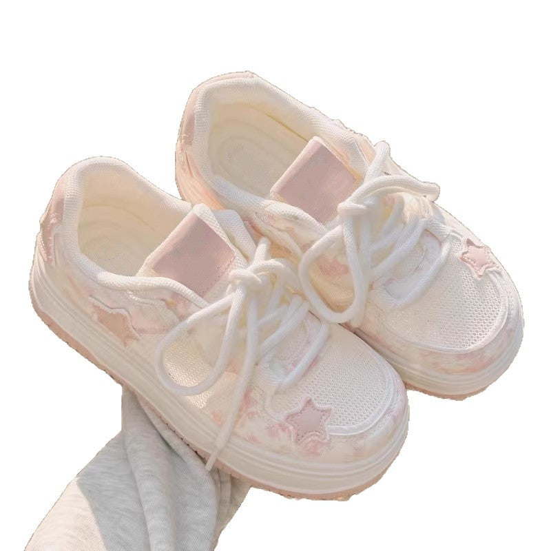 Damen Sneaker Bequem mit Sternenmotiv Trendy