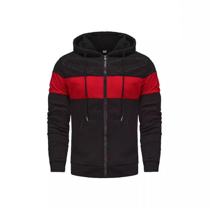 Herren Sportjacke Kapuzenjacke Atmungsaktiv Reißverschluss