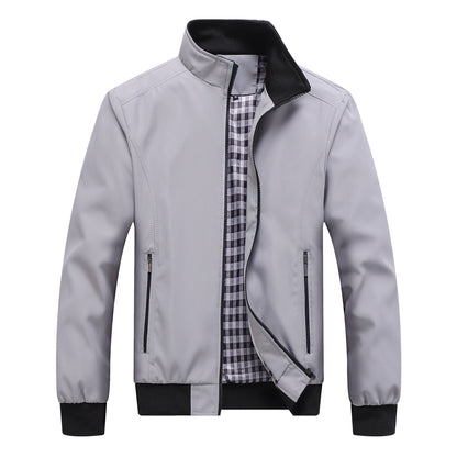 Leichte Übergangsjacke Stehkragen Outdoor Jacke Alltag