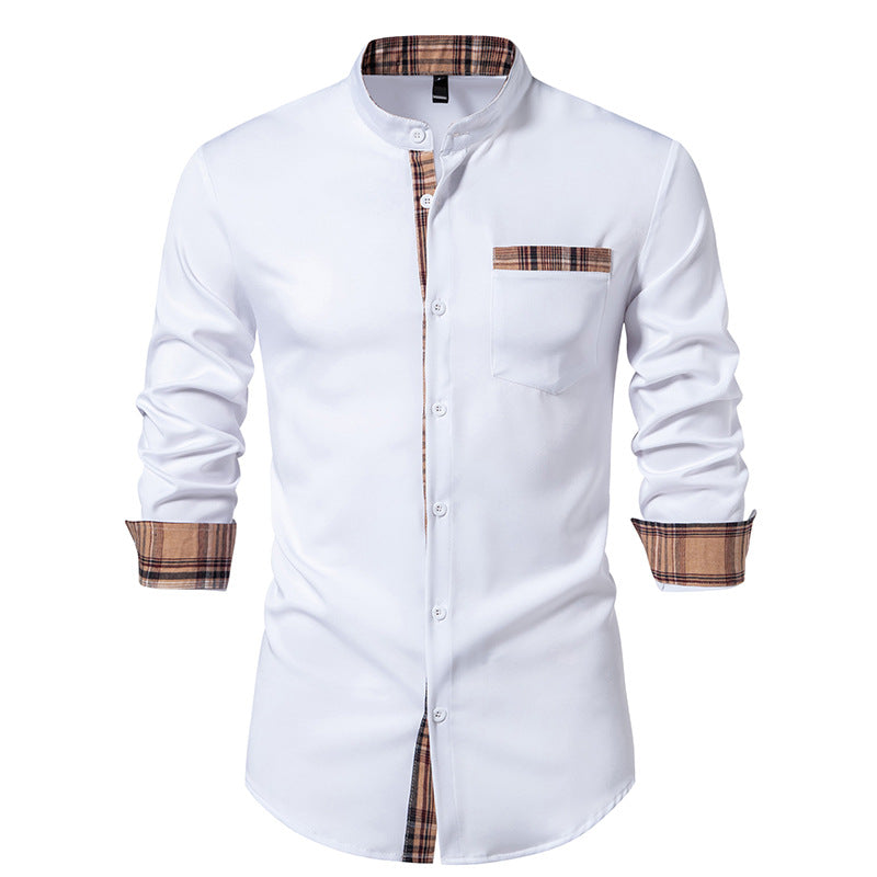 Herren Hemd Langarm Kariert Elegantes Businesshemd