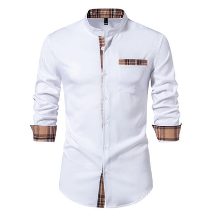 Herren Hemd Langarm Kariert Elegantes Businesshemd