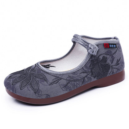 Damen Ballerinas mit Blumenstick Design Modisch