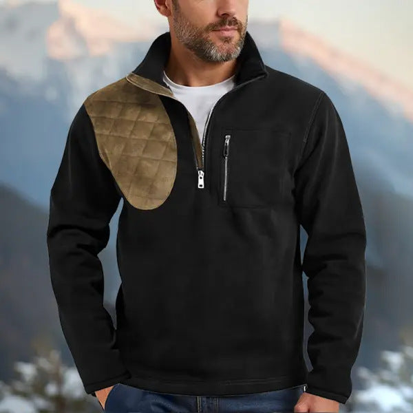 Herren funktionale Sweatjacke mit Stehkragen BerlinGlamour. - BerlinGlamour