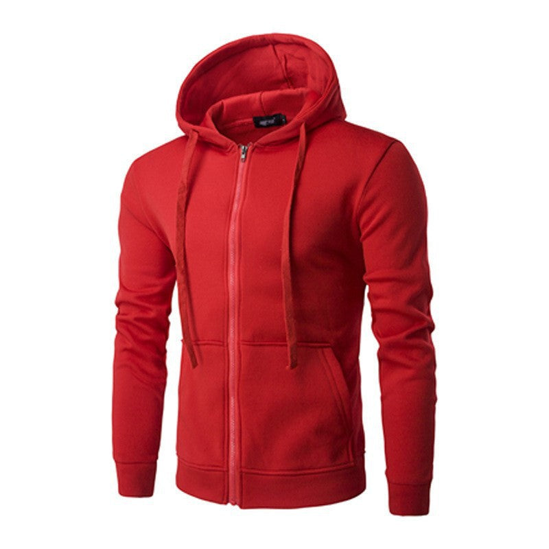 Herren Sweatjacke Durchgehend Reißverschluss Taschen Sportlich